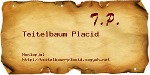 Teitelbaum Placid névjegykártya